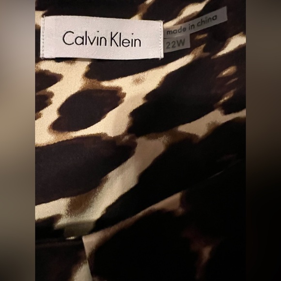 Calvin Klein Brown and Black Leopard Print Dress - Picture 5 of 6